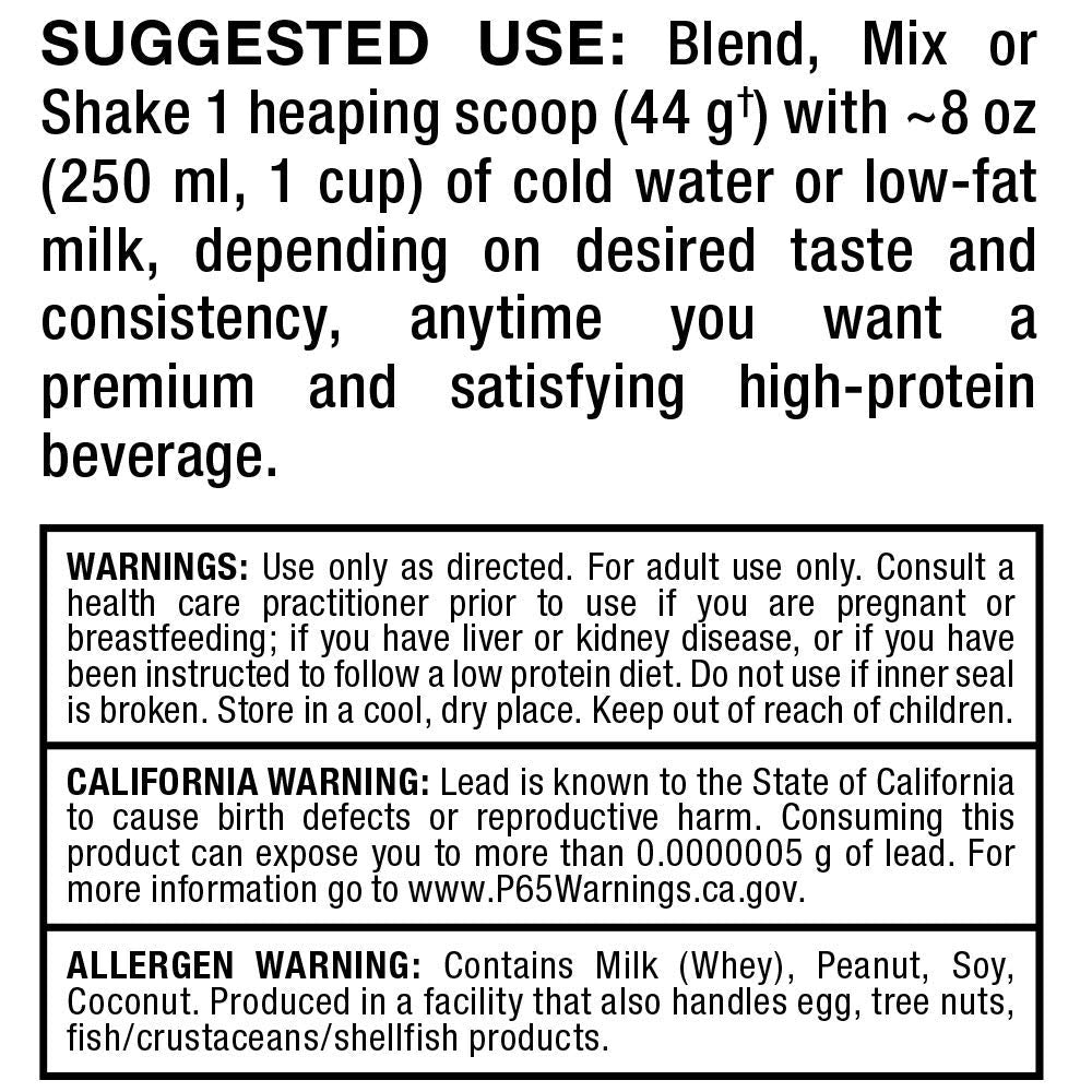 ALLMAX HEXAPRO Chocolate Peanut Butter 2lb mixing glass showing smooth blend