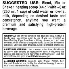 ALLMAX HEXAPRO Chocolate Peanut Butter 2lb mixing glass showing smooth blend