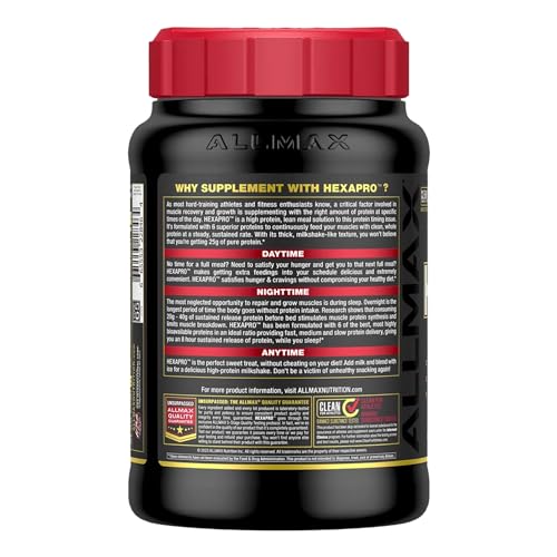 Allmax HEXAPRO gym bag with powder and scoop ready for workouts