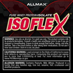 ALLMAX ISOFLEX kitchen scene emphasizes clean protein for fitness routines.
