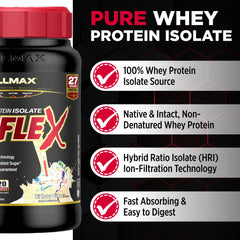 Close-up of ISOFLEX powder texture shows smooth mixability for easy shakes.