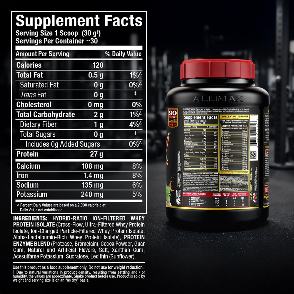ALLMAX ISOFLEX pre/post-workout setup on bench shows versatile timing.
