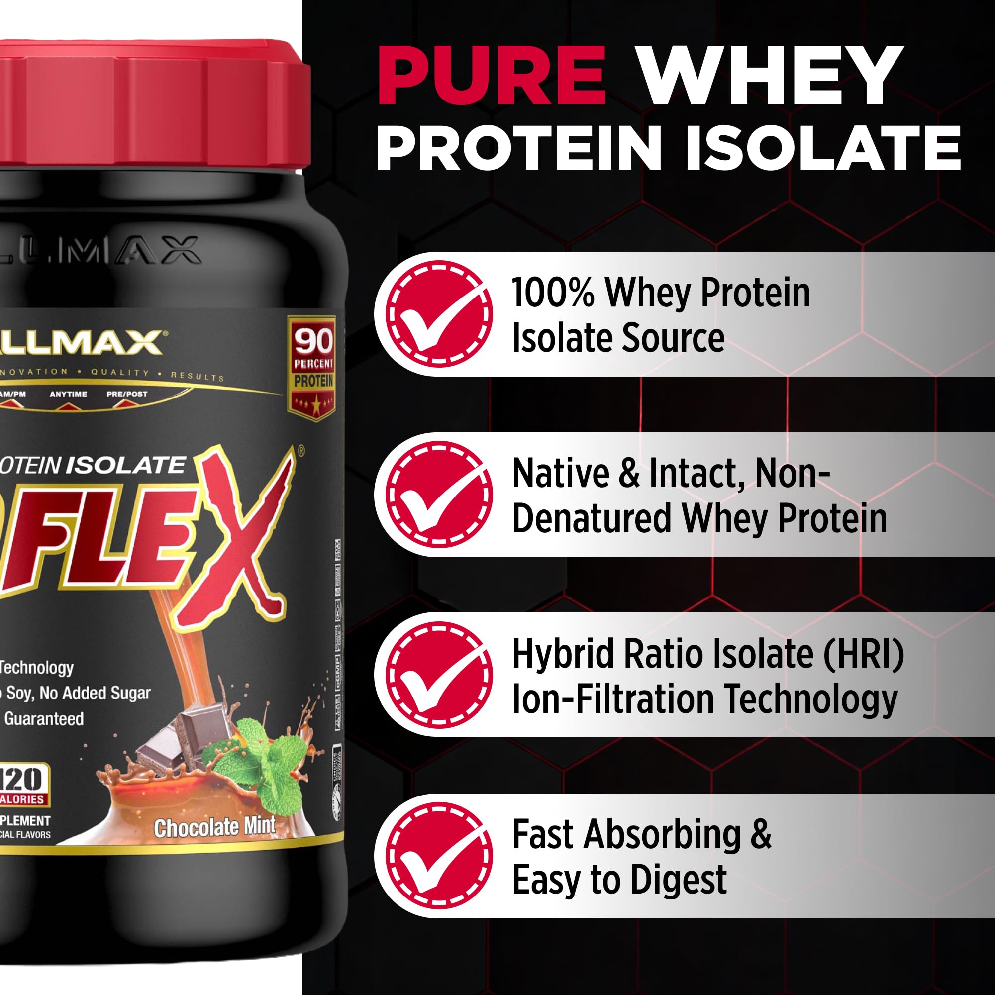 ALLMAX ISOFLEX shake with powder dissolves smoothly, ideal for busy mornings.