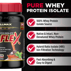 ALLMAX ISOFLEX shake with powder dissolves smoothly, ideal for busy mornings.
