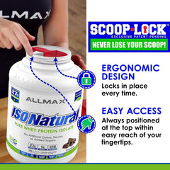 ALLMAX ISONATURAL includes prebiotics to support gut-friendly nutrition.