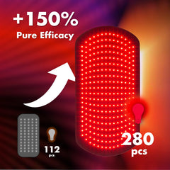 ALLOLO red light therapy pad on belly area for soothing warmth and gentle tension relief.