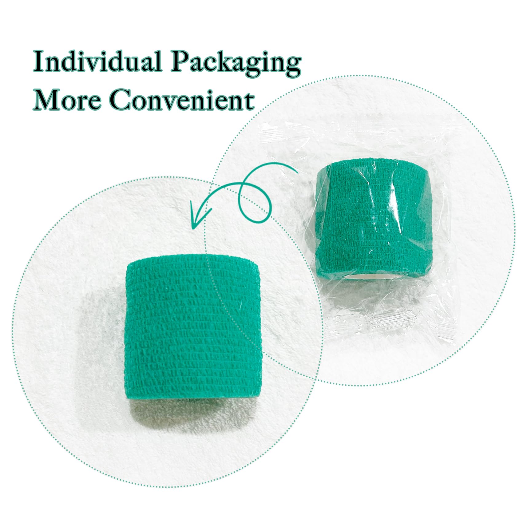 Allruyee elastic bandage wrap stretches up to three times for adjustable tightness.