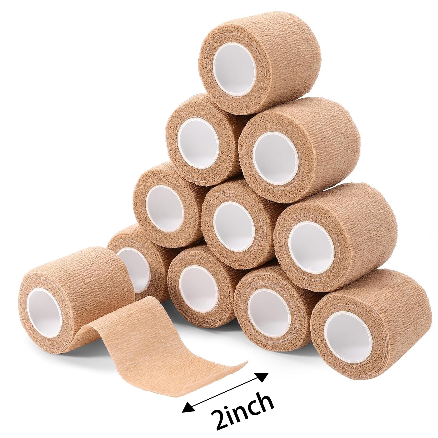 Allruyee 2-inch bandage applied to ankles and knees for versatile support