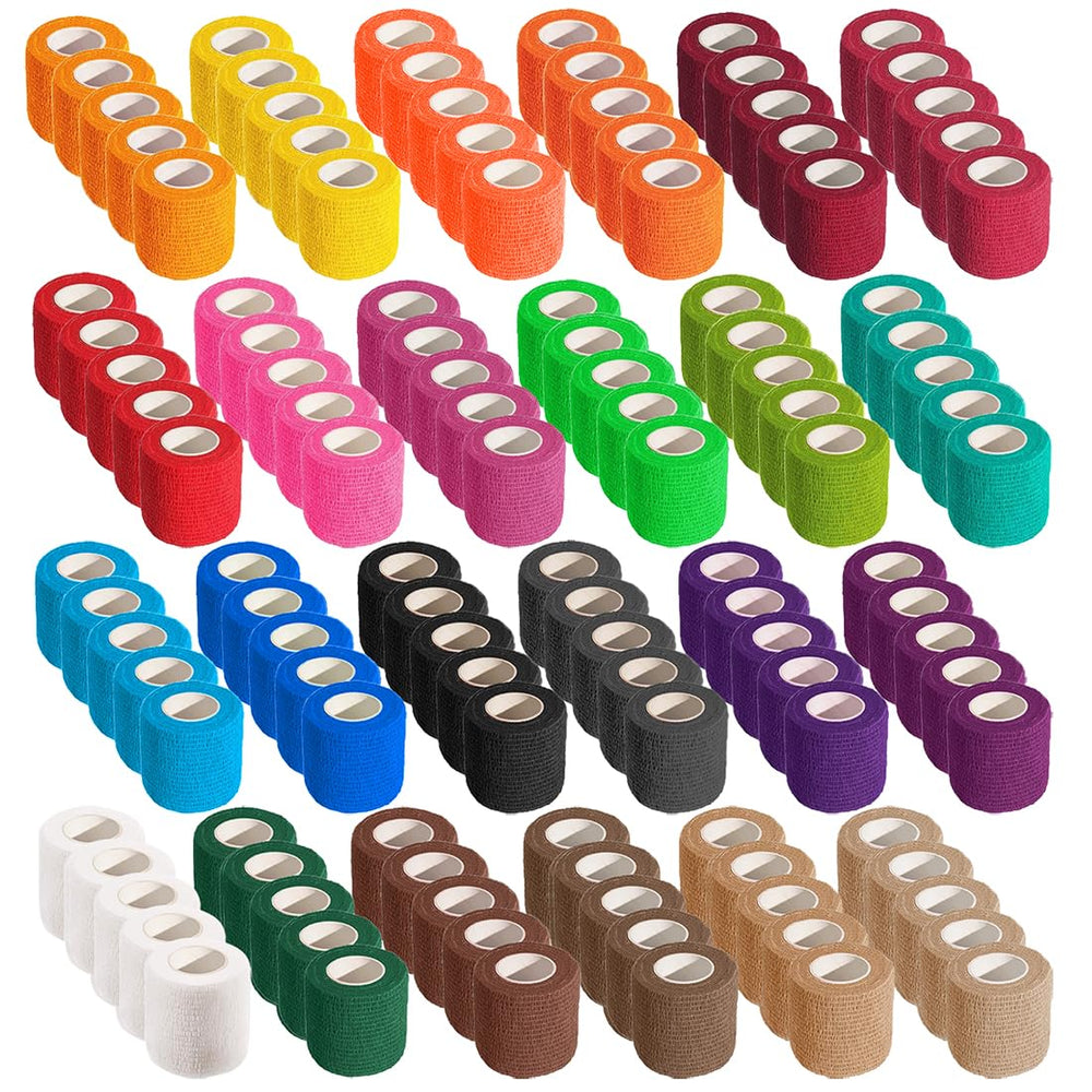 Allruyee colorful bandage wrap 2inch for quick color coding during workouts.