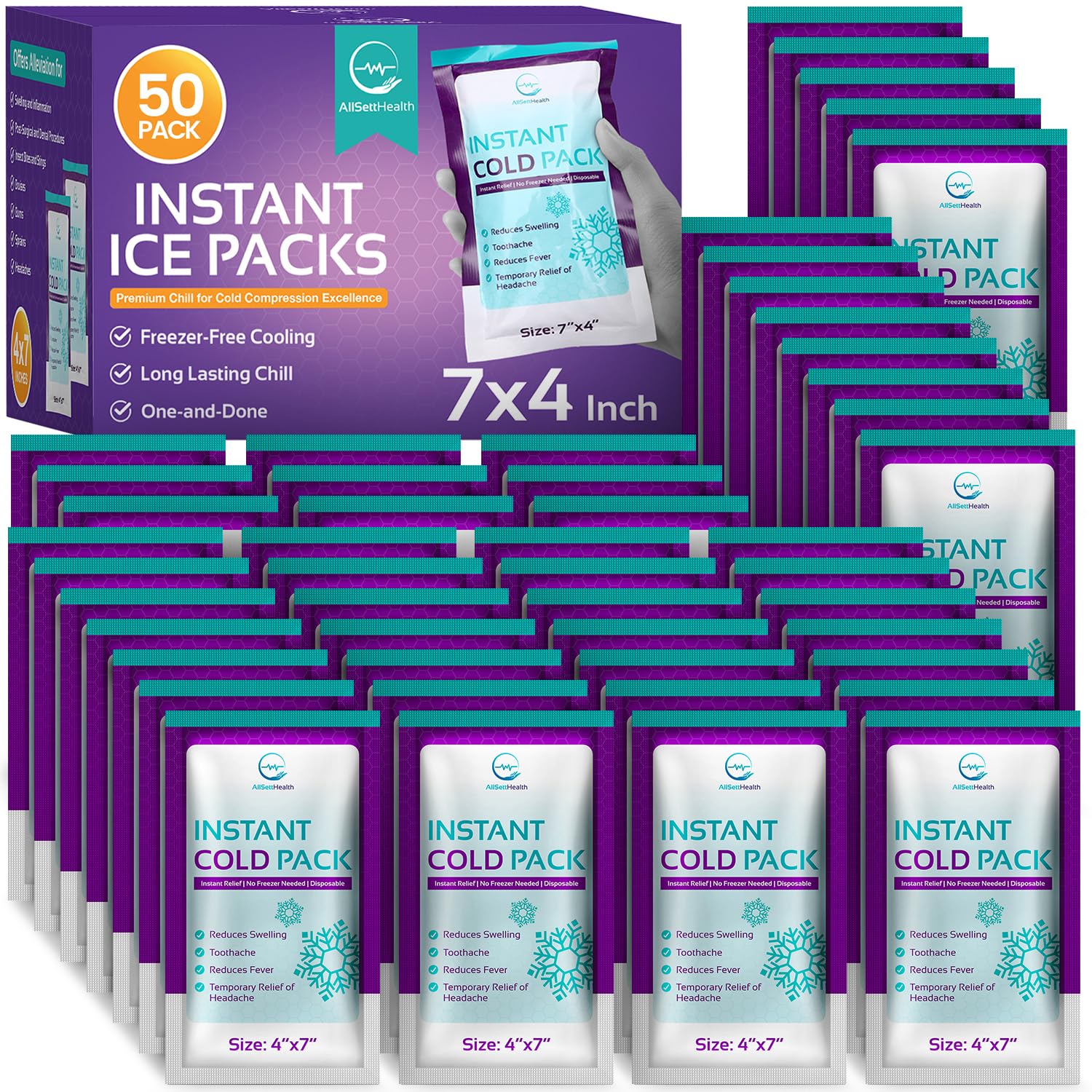 AllSett Health ice packs activation center for instant cooling