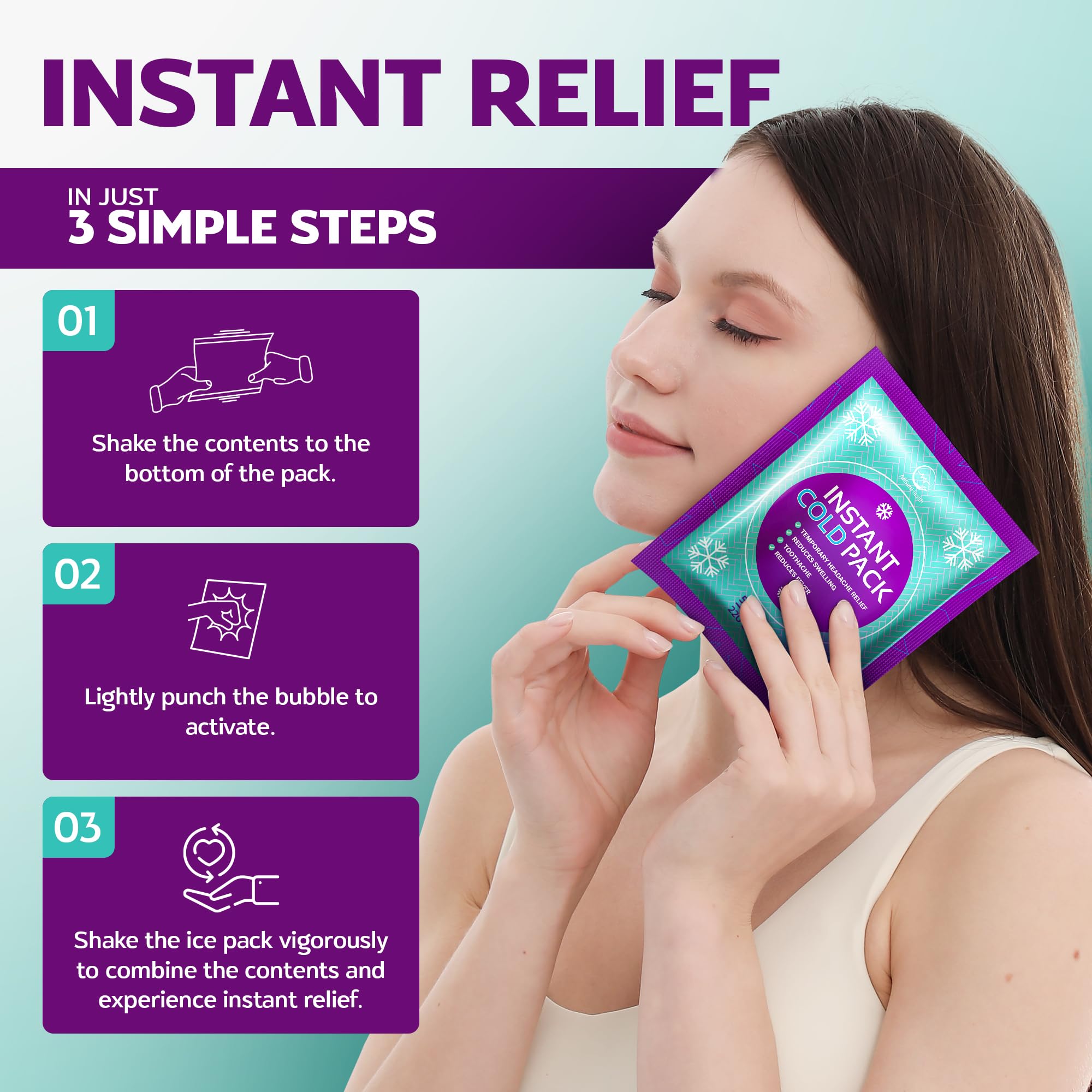 AllSett Health portable bulk ice packs for home, travel, or sports.