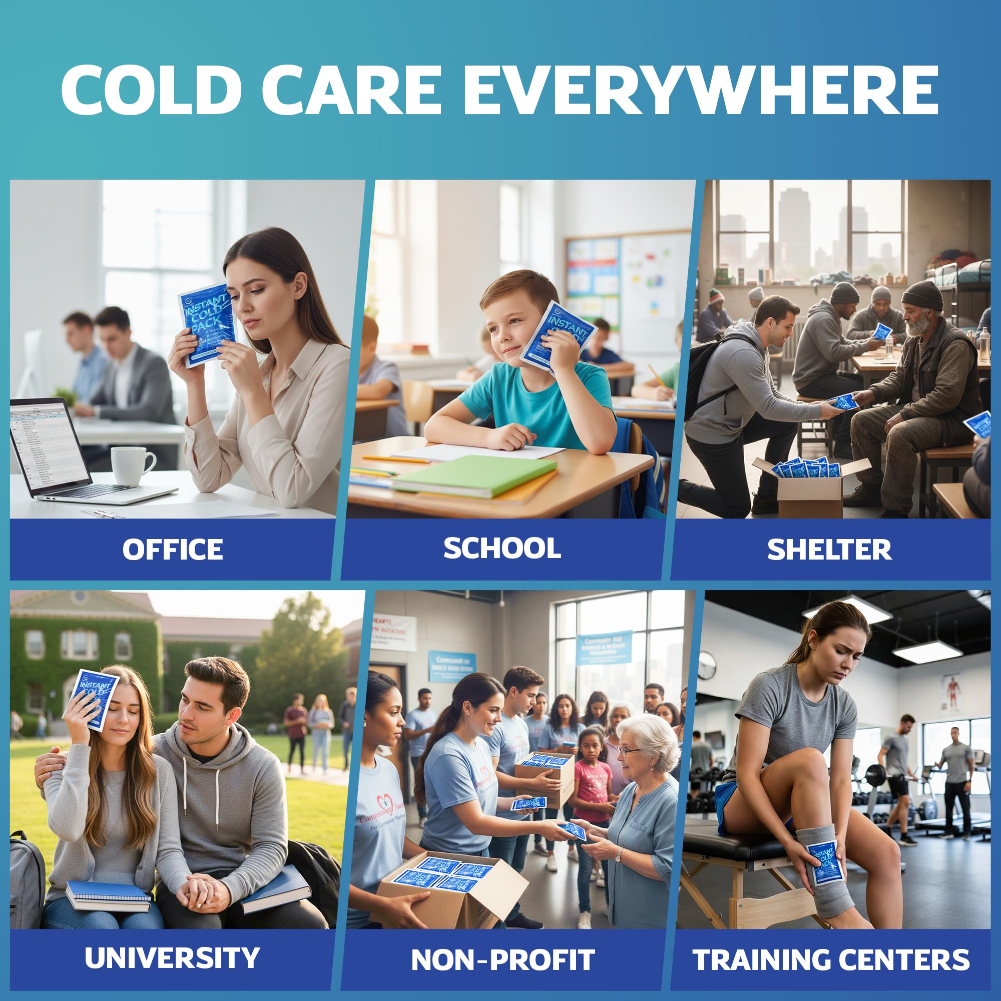 AllSett Health tear-resistant exterior ice packs ideal for durable storage and travel.