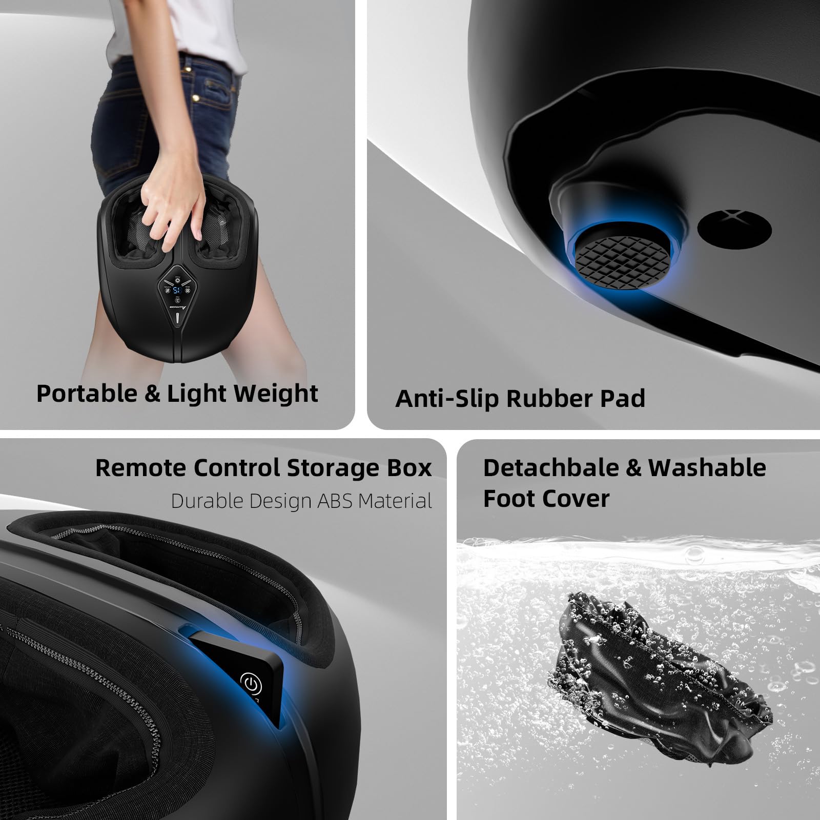 ALLYOUGER foot massager 6D compression technology for targeted pressure