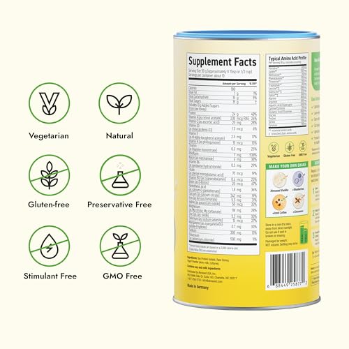 Two-pack Almased Vanilla packaging on display for convenient meals