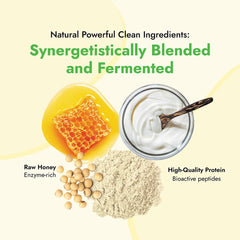 Almased vanilla shake in glass demonstrates ready-to-drink option
