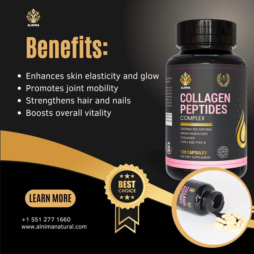 ALNIMA capsules in a clear jar illustrating easy, high-absorption daily nutrition