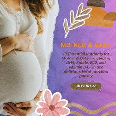 ALNIMA nutrition panel closeup shows 13 nutrients and daily values