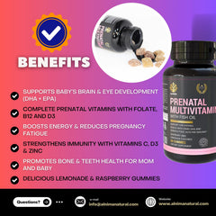 ALNIMA raspberry lemon-flavored gummies illustrate a pleasant daily routine for pregnancy