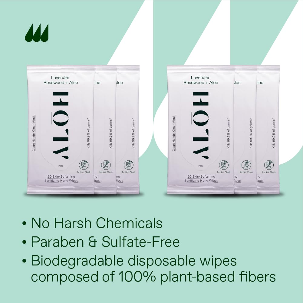 ALO H wipe close-up reveals gentle hydration and quick scent refresh.