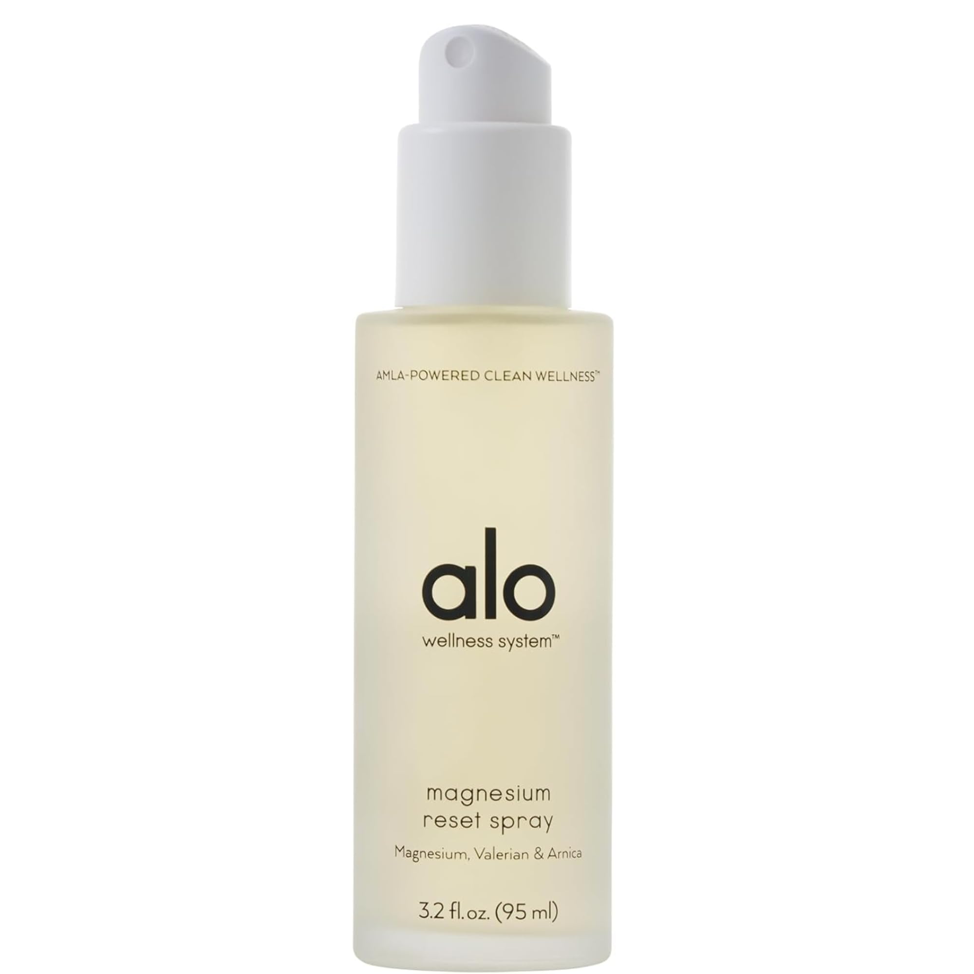 Alo Magnesium Oil Spray bottle on a nightstand, ready for nightly relaxation.