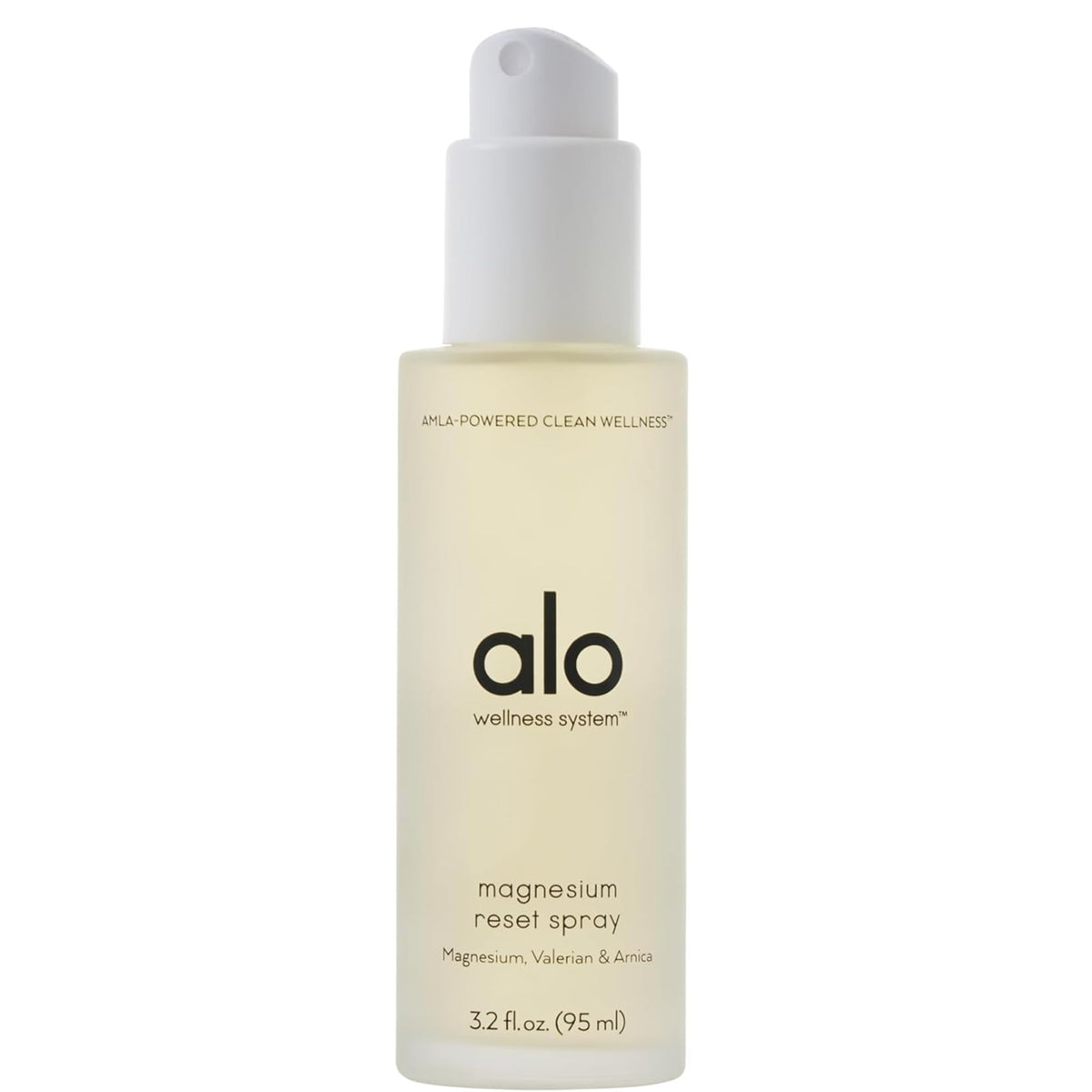 Alo Magnesium Oil Spray bottle on a nightstand, ready for nightly relaxation.