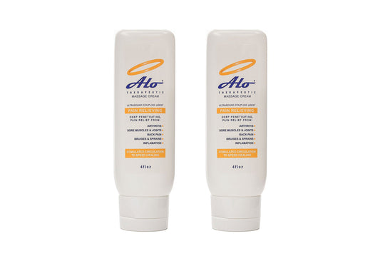 ALO Pain Relief Cream bottle and packaging for at home use