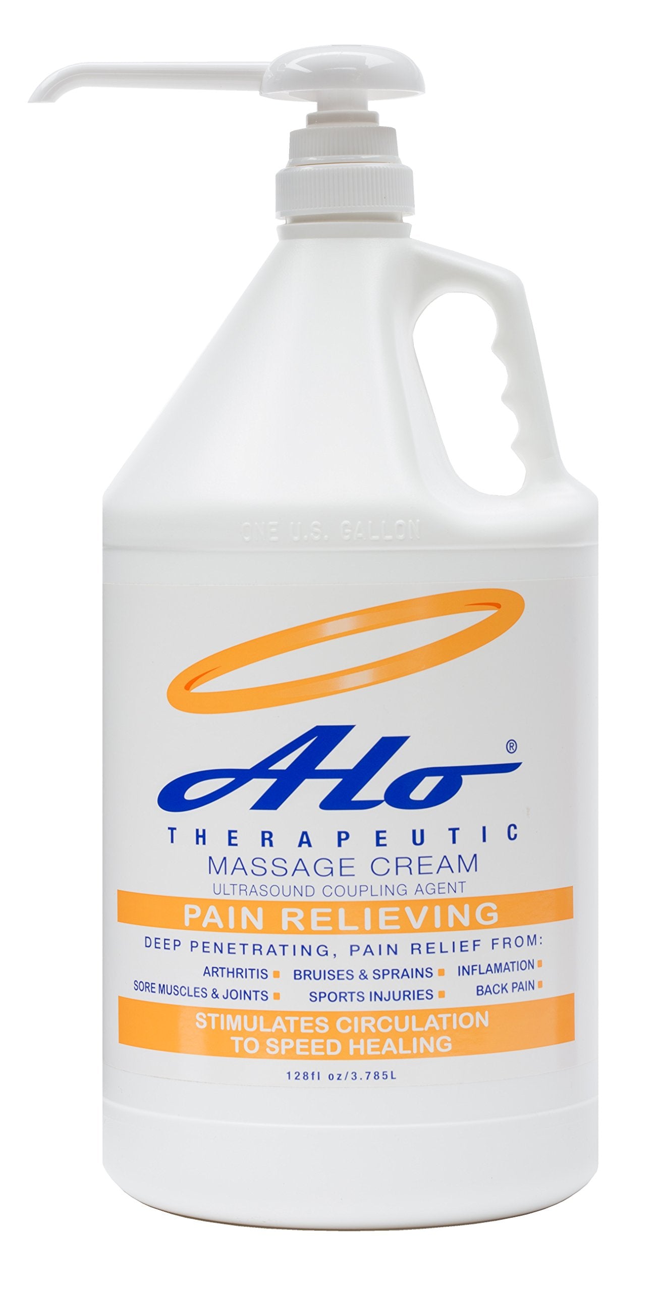 ALO Pain Relief Cream bottle with pump shows quick absorption for targeted comfort.