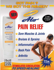 Massage scene showing ALO Cream soothing therapy session touch.