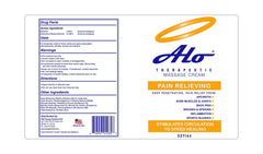 Close-up of creamy, non-greasy texture of ALO Pain Relief Cream.