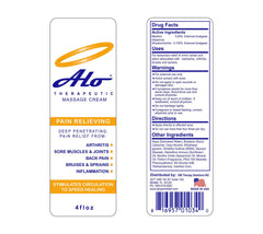 Texture of ALO Pain Relief Cream spread on skin for targeted relief