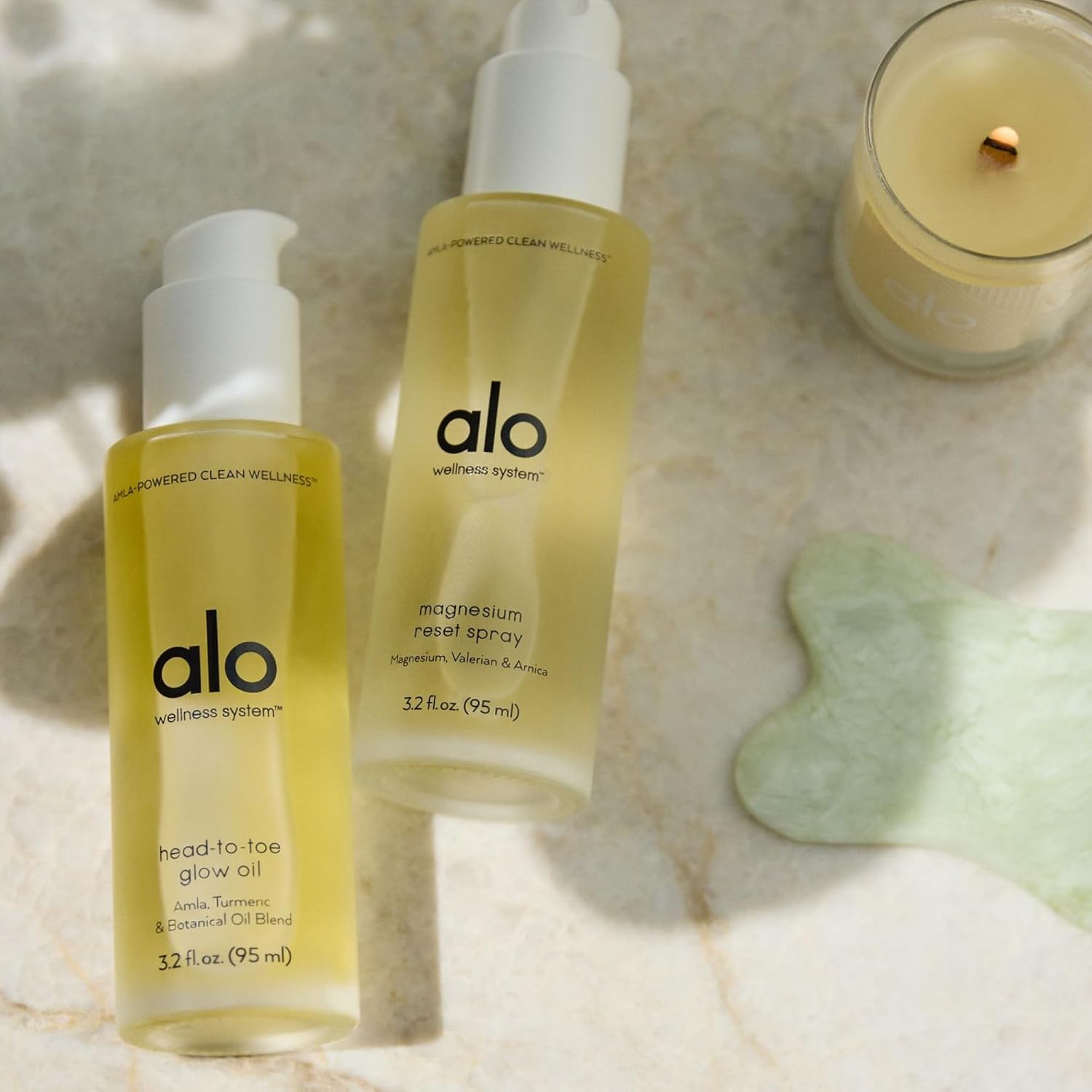 Alo application scene showing soothing mist on muscles