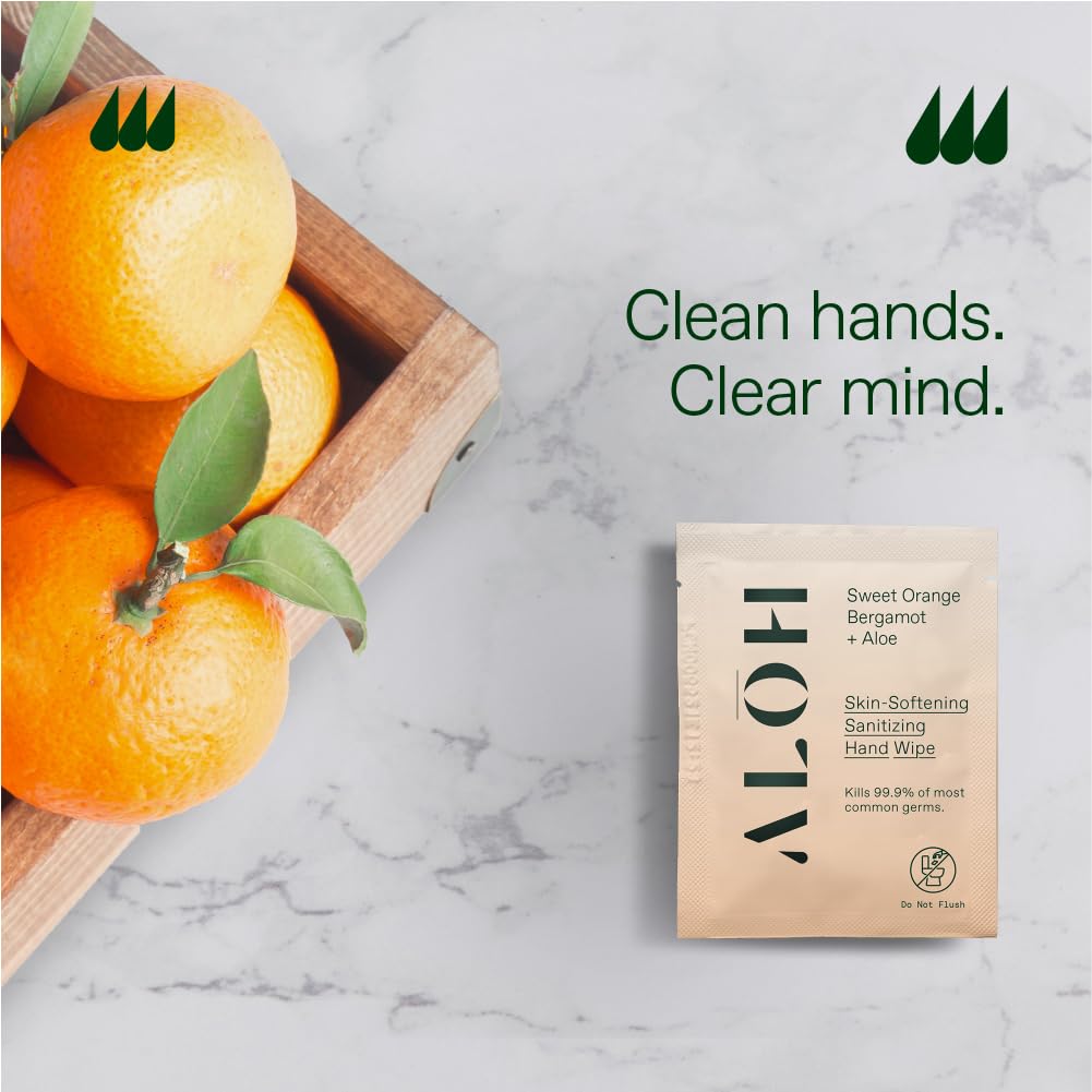 ALO Skin Softening Hand Wipes in a 500-count box, individually wrapped.