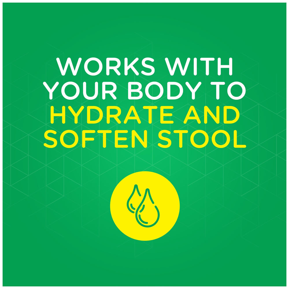 Aloe vera label indicating soothing formula in gentle constipation relief.