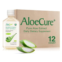 AloeCure bottle 12x500ml ready for daily use.