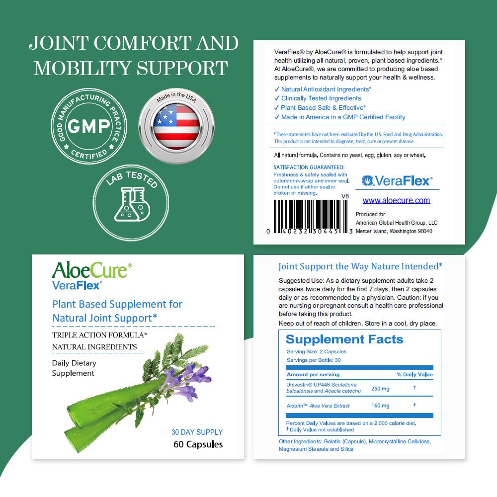 AloeCure VeraFlex bottle with people in motion demonstrates mobility support