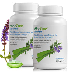 AloeCure VeraFlex bottle-front promotes natural joint support for an active lifestyle