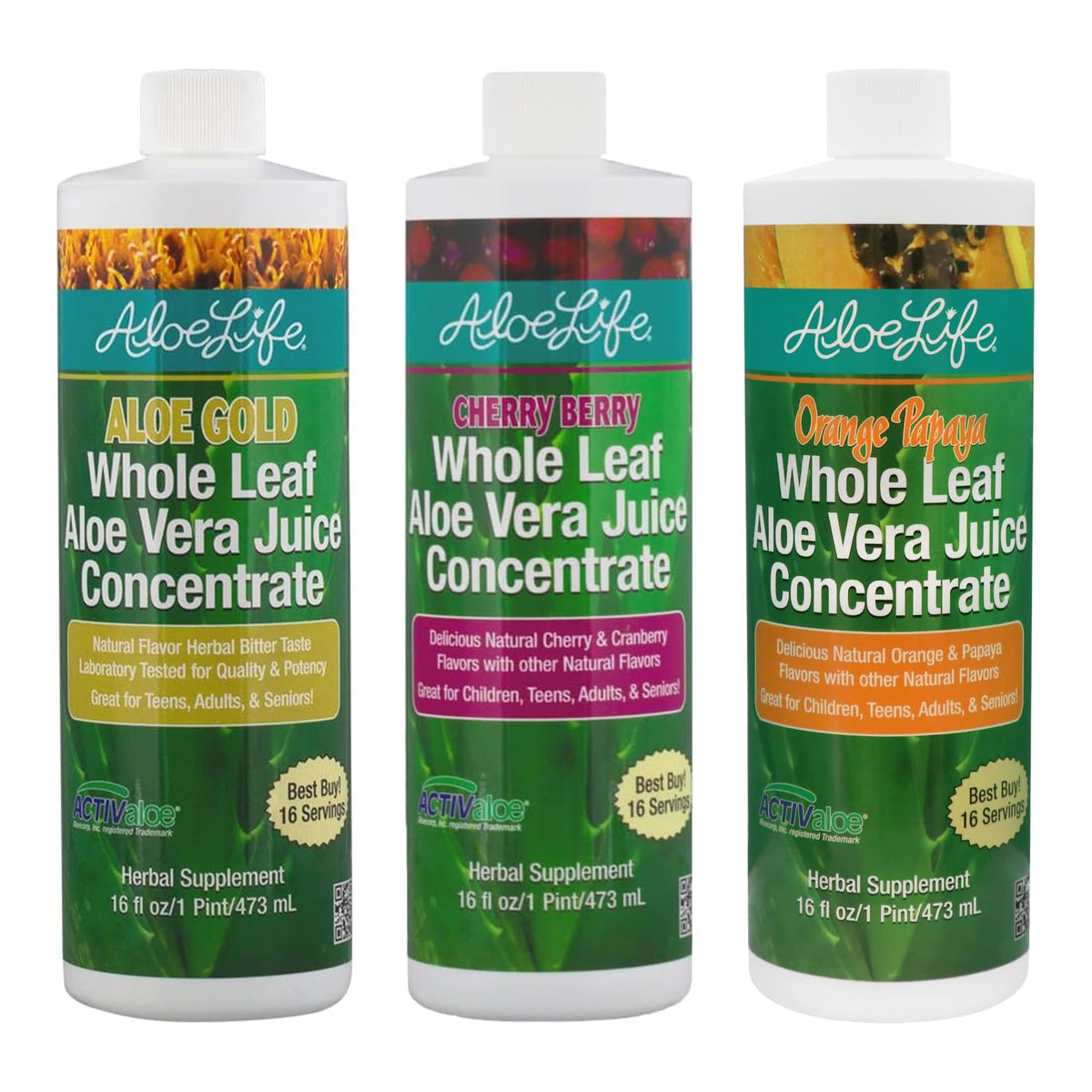 Aloe Life Cherry Berry bottle for premium whole leaf juice supporting daily hydration.