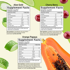 Aloe Life Cherry Berry pour image highlighting flavorful, convenient wellness sip.