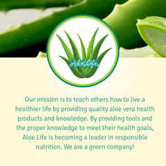 Aloe Life FiberMate kitchen-scene with water illustrates easy daily intake.