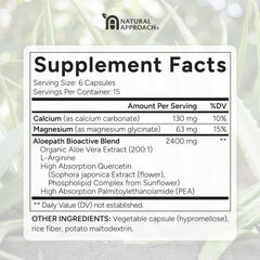 ALOEPATH L-arginine pea matrix capsules displayed for daily balance and support.