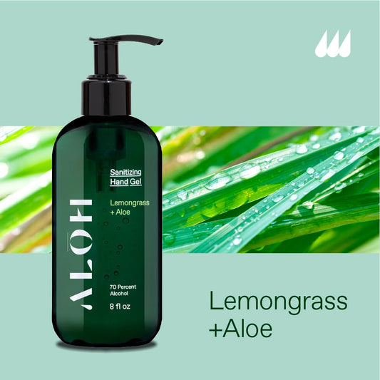 ALŌH bottle close up showing hydrating formula for daily use