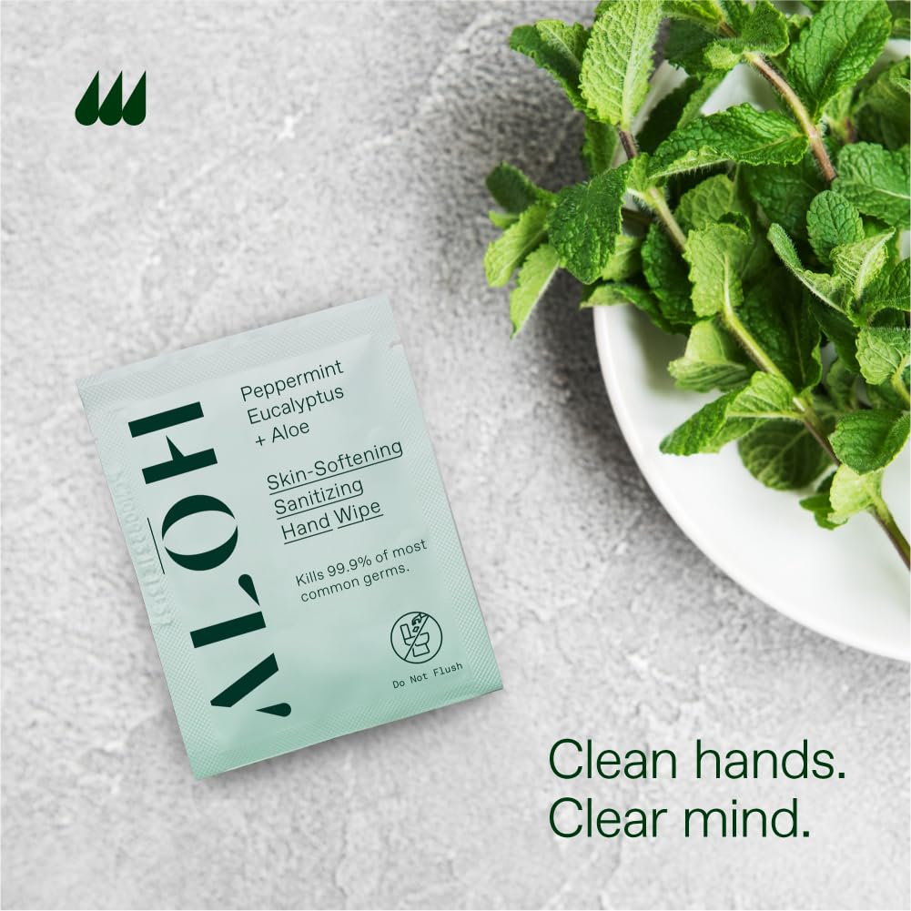 ALOH four-box packaging display emphasizes travel-ready, spill-free sanitizing.