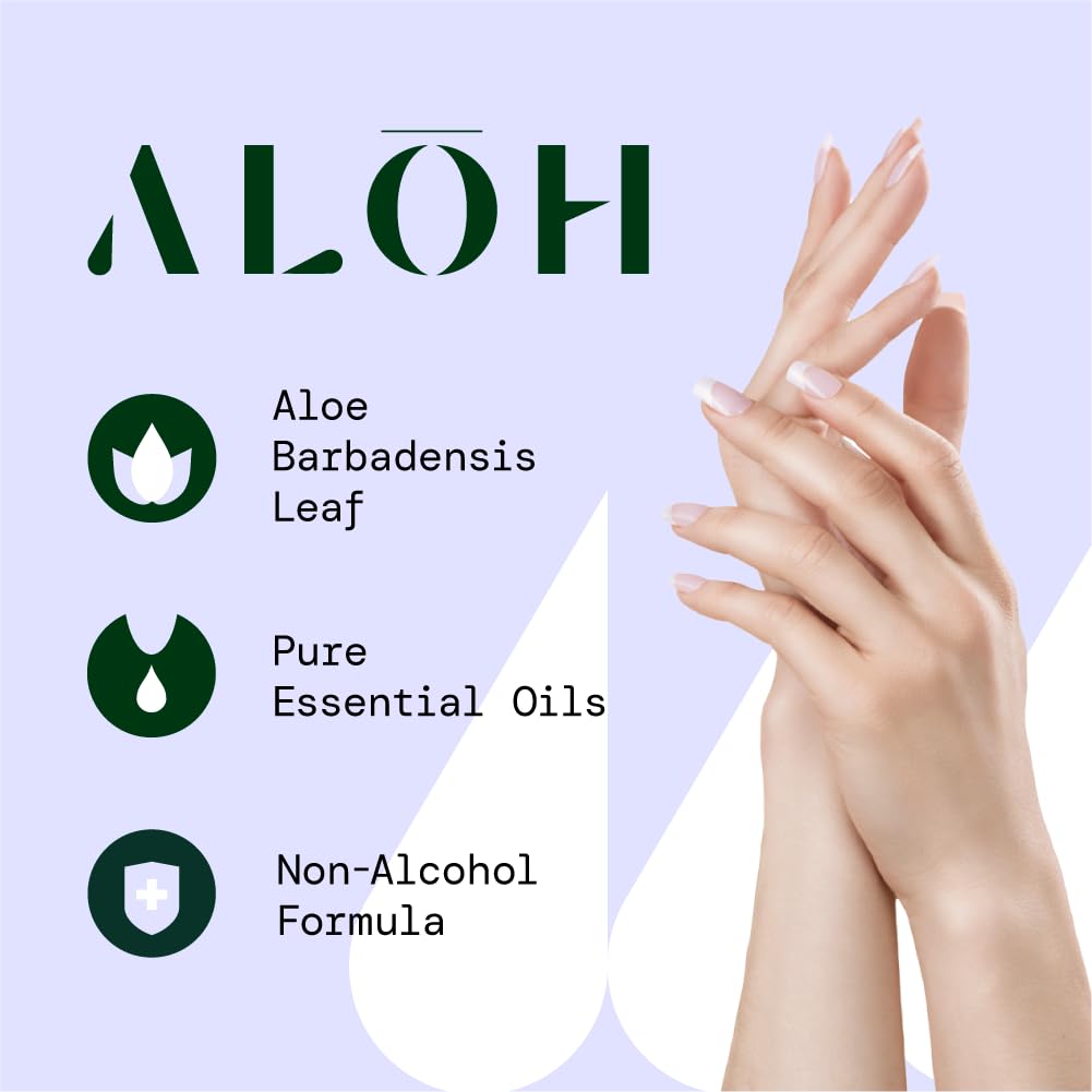 ALOH hand sanitizing wipes on-the-go pack demonstrates convenient travel use.