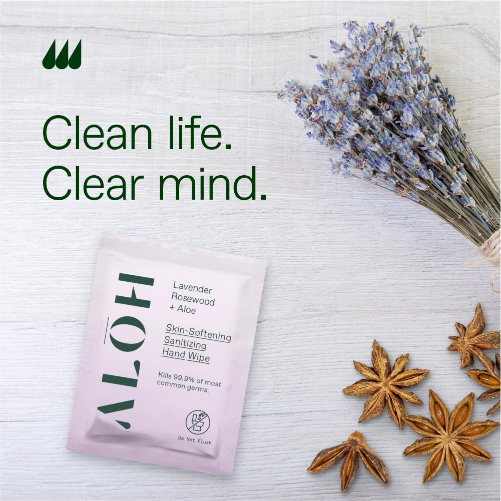 ALŌH lavender-oil aroma adds relaxation during hand cleansing.