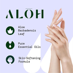 ALOH Lemongrass bottle with hydrating formula and bright citrus scent.