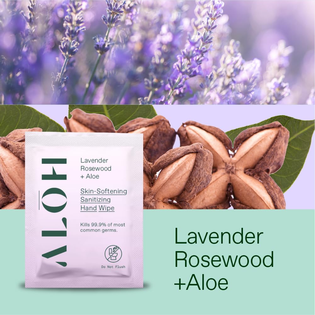 ALŌH wipes travel-pack for on-the-go cleansing with spill-free convenience.