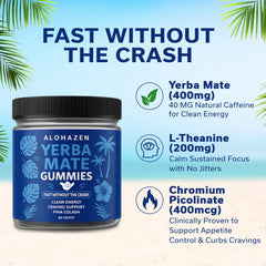 Close-up of AlohaZen gummies in pina colada bites with tropical flavor