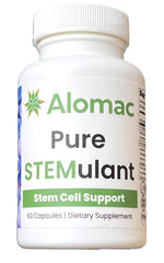 Alomac Pure STEMulant capsule close-up highlighting 300 mg dose for recovery support
