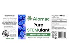 Alomac Pure STEMulant displayed with natural elements to convey vitality