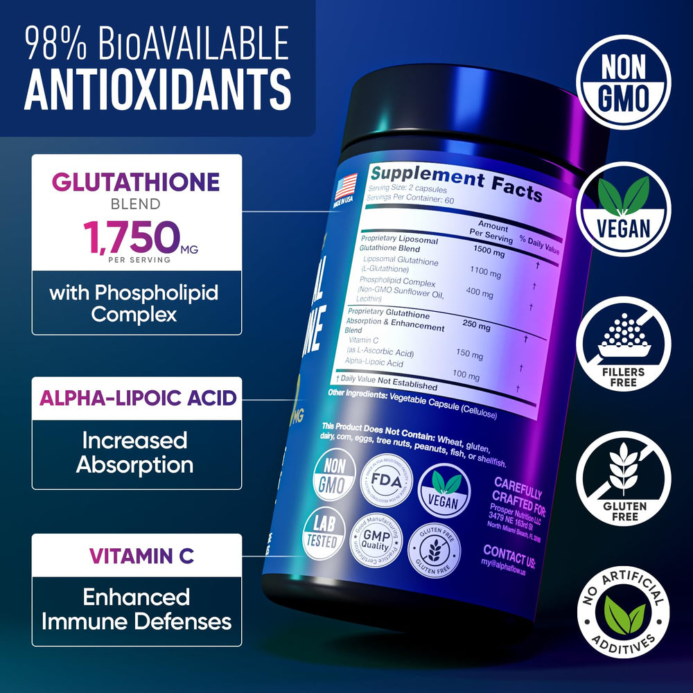 Alpha Flow bottle pour illustrating convenient daily intake with easy dosage